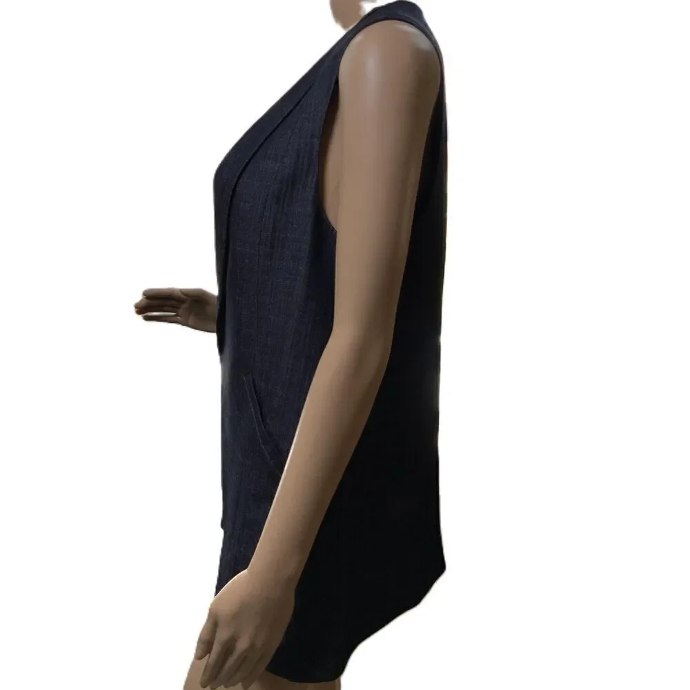 BCBGeneration Dkink Sleeveless Open Front Vest Size Small‎ Coquette Academia